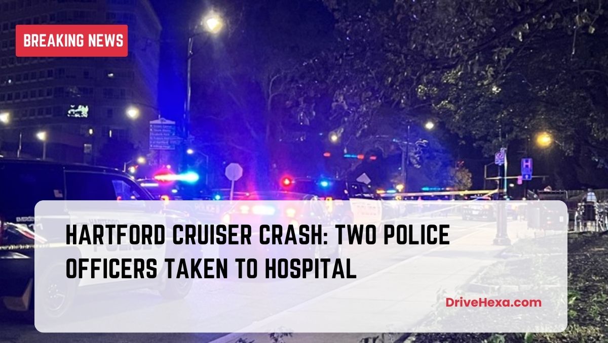 2 police officers taken to hospital after crash involving cruiser in Hartford: police