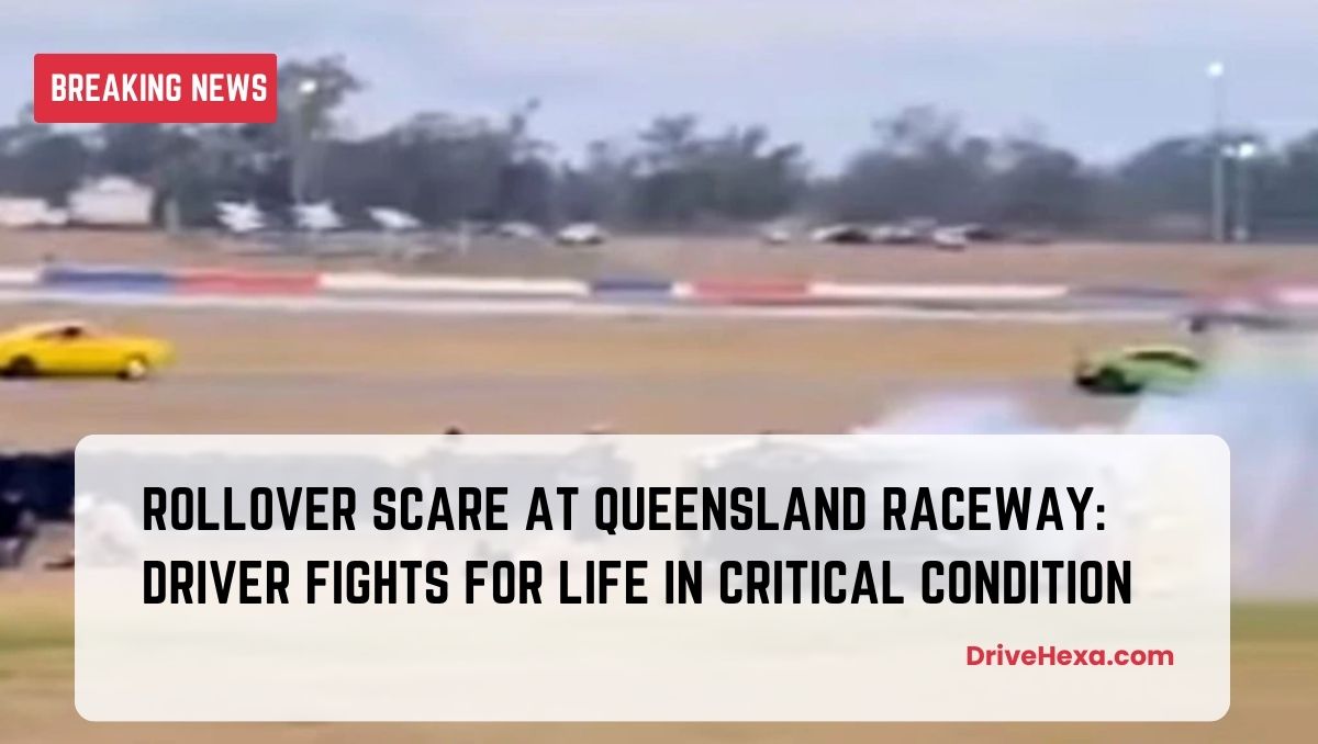 Rollover Scare at Queensland Raceway: Driver Fights for Life in Critical Condition