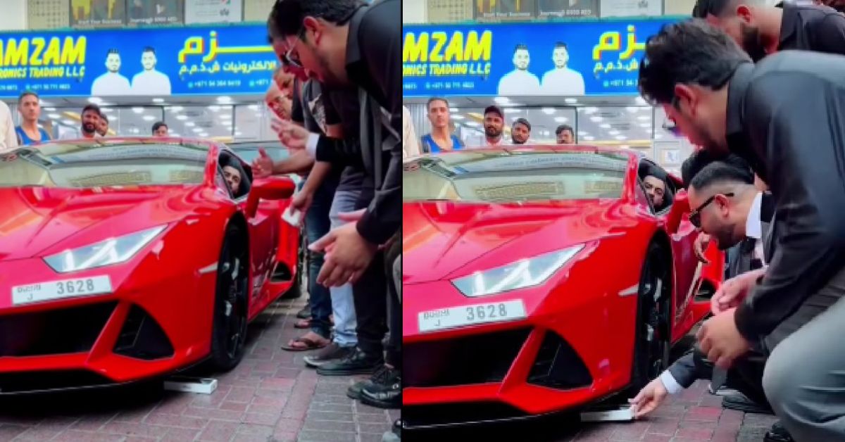 Dubai Man Tests iPhone 15 Durability by Driving Lamborghini Over It